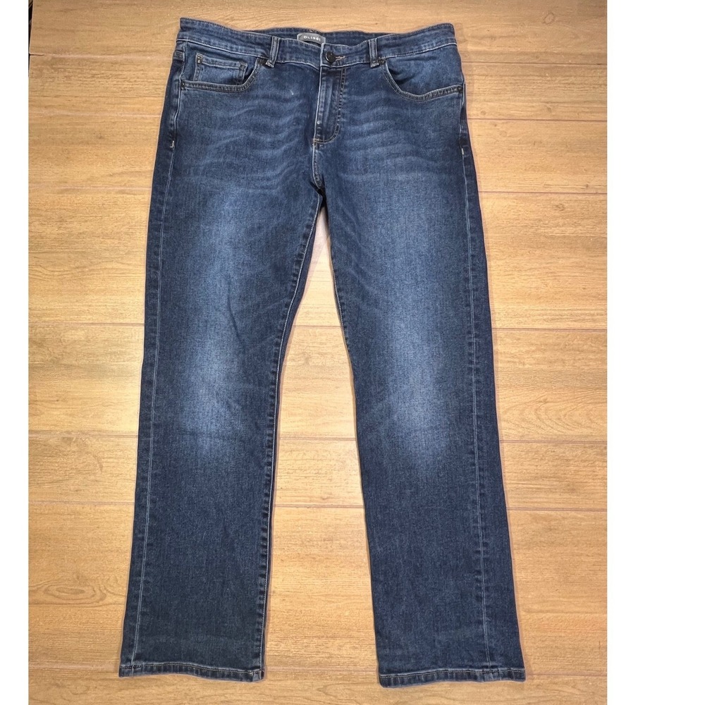 DL1961 Avery Modern Straight Chamber Mens Dark Wash‎ Denim Jeans 35x30